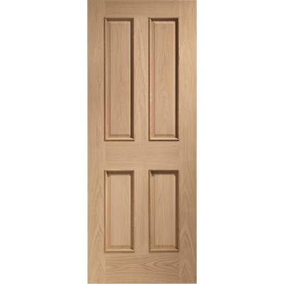 Oak Victorian 4 Panel Raised Moulds Internal Fire Door Woode...